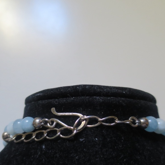 Stunning! Jay King Dtr MINE FINDS  Natural Blue Lace Agate Beads Necklace Nice!! - Picture 3 of 4